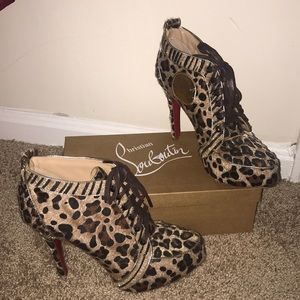 Christian Louboutin Size 10 Cheetah Booties